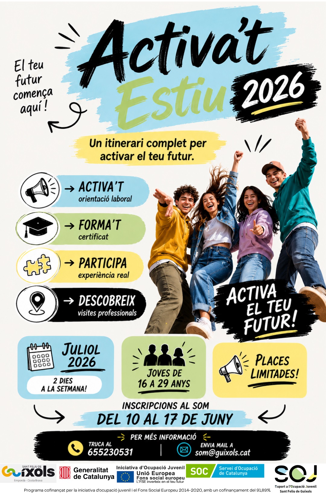 Obertes inscripcions per a l’ACTIVA’T ESTIU 2026